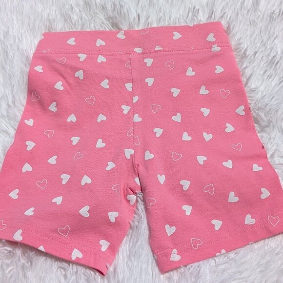ANKO Kid's – Soft Pink Shorts with Heart Print Comfy Elastic Waistband NWT - Picture 1 of 6